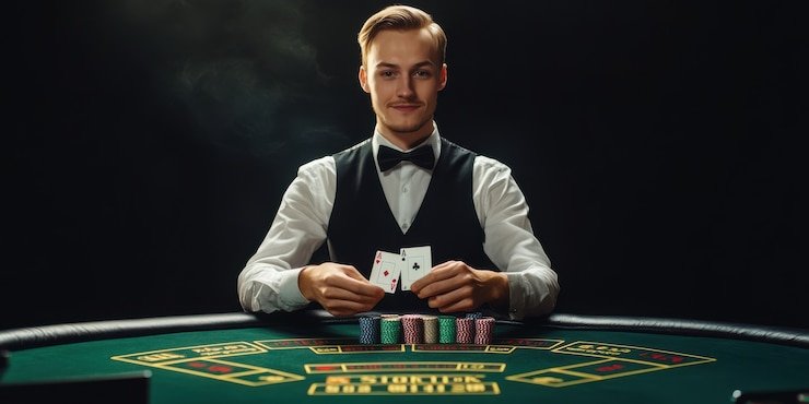 Live dealer spinning the Speed Roulette wheel