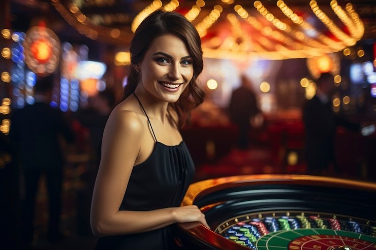 fajar pakong Texas Hold'em Bonus live dealer dealing cards with community board displayed on mobile screen
